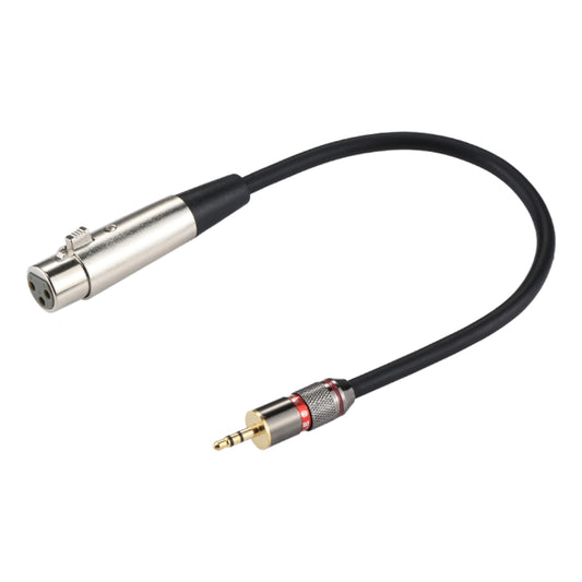 Metal Head 3.5mm Male to Aluminum Shell 3 Pin XLR CANNON Female Audio Connector Adapter Cable, Total Length: about 35cm - Microphone Audio Cable & Connector by buy2fix | Online Shopping UK | buy2fix