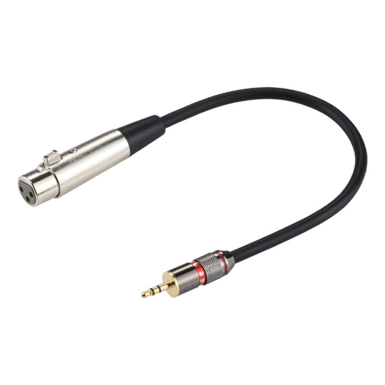 Tête métallique 3.5mm mâle vers coque en aluminium, câble adaptateur de connecteur Audio XLR CANNON femelle à 3 broches, longueur totale: environ 35cm