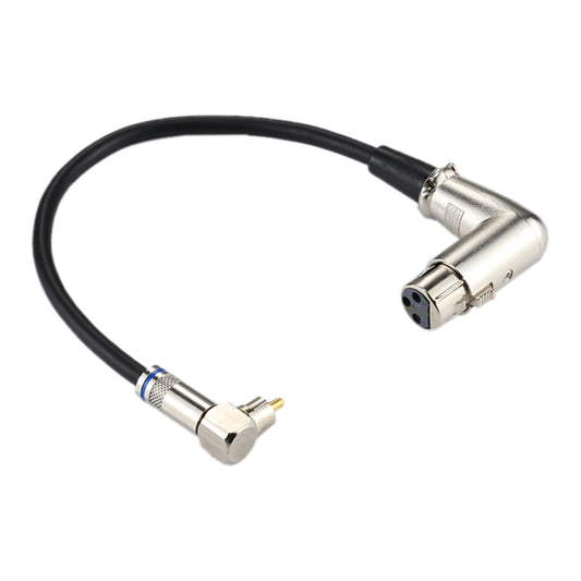 Aluminum Shell RCA Elbow Male to 3 Pin XLR CANNON Elbow Female Audio Connector Adapter for Cable Microphone / Audio Equipment, Total Length: about 30cm - Microphone Audio Cable & Connector by buy2fix | Online Shopping UK | buy2fix