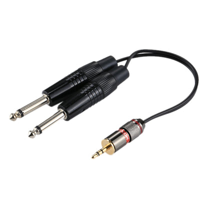 3.5mm Male to 2 x 6.35mm Male Mono Audio Adapter Cable, Total Length: about 27cm - Microphone Audio Cable & Connector by buy2fix | Online Shopping UK | buy2fix