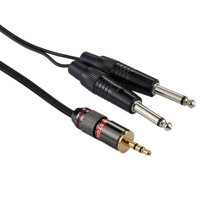 3.5mm Male to 2 x 6.35mm Male Mono Audio Adapter Cable, Total Length: about 27cm - Microphone Audio Cable & Connector by buy2fix | Online Shopping UK | buy2fix