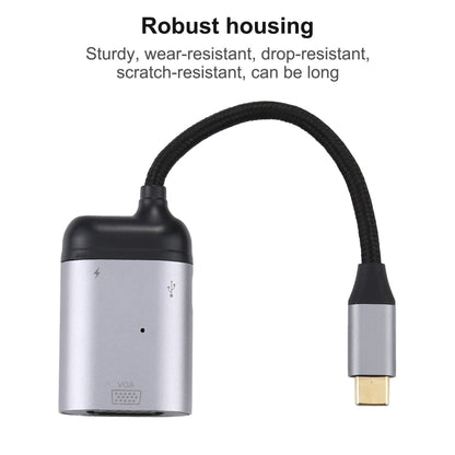 4K UHD USB-C / Type-C to VGA + PD Data Sync Adapter Cable by buy2fix