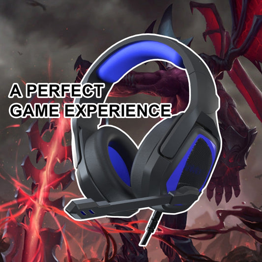 SADES MH602 3.5mm Plug Wire-controlled E-sports Gaming Headset with Retractable Microphone, Cable Length: 2.2m(Black Blue) - Multimedia Headset by SADES | Online Shopping UK | buy2fix