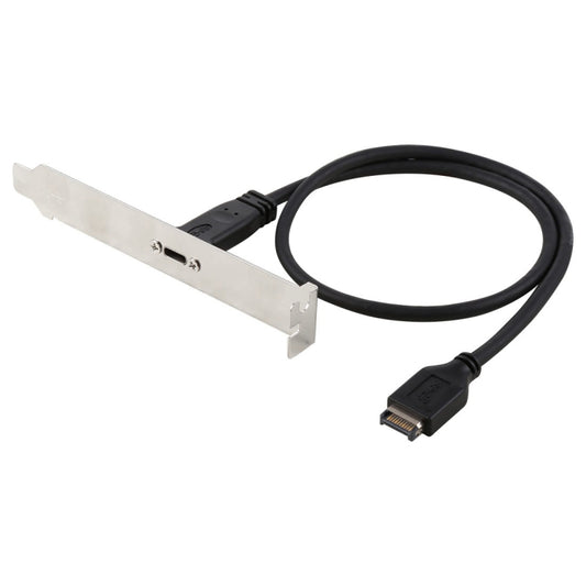 50cm Panel Bracket Header USB-C / Type-C Female to USB 3.1 Type-E Extension Wire Connector Cord Cable by buy2fix