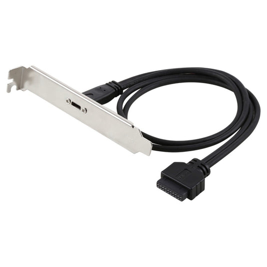 50cm USB-C / Type-C Female to USB 3.0 Motherboard 20 Pin Female Panel Expansion Bracket Mount Cable by buy2fix