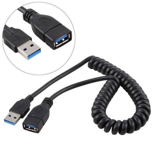 1.5m High Speed USB 3.0 Male to Female Retractable Spring Extension Cable - USB 3.0 by buy2fix | Online Shopping UK | buy2fix