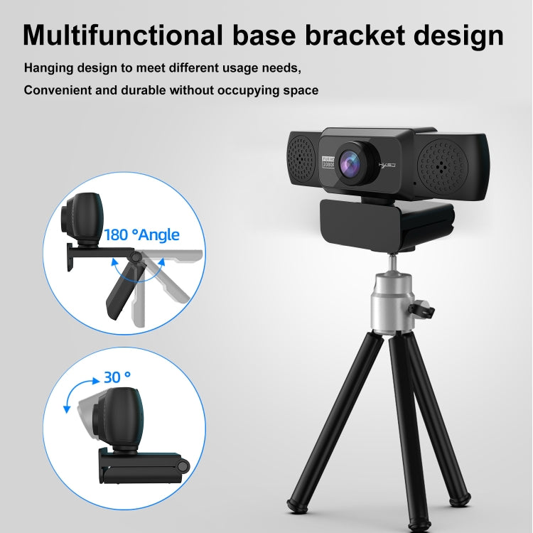 HXSJ S5 1080P Adjustable HD Video Webcam PC Camera with Microphone(Black) - HD Camera by HXSJ | Online Shopping UK | buy2fix