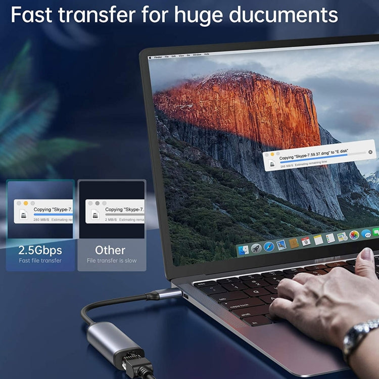 Type-C / USB-C Male to Gigabit RJ45 Female Adapter Converter by buy2fix