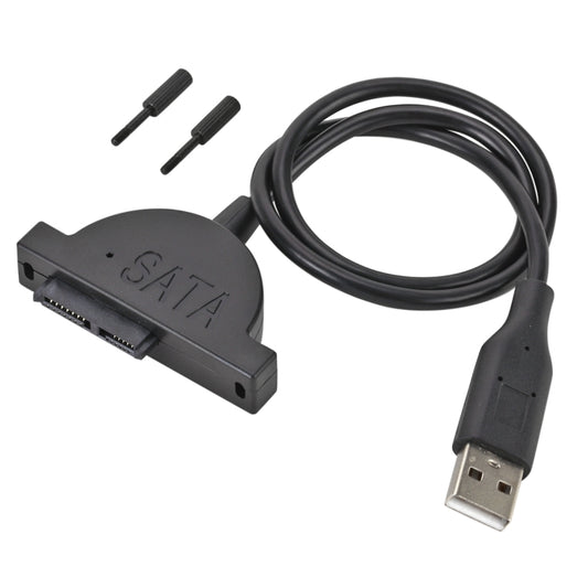 Slim SATA 13 Pin Female to USB 2.0 Adapter Converter Cable for Laptop ODD CD DVD Optical Drive, Cable Length: about 45cm by buy2fix