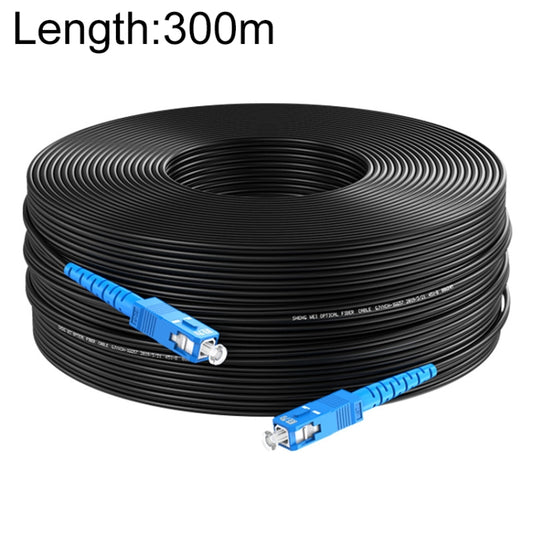 Triple Steel Wire Long Range Outdoor Fiber Optic Drop Cable Patch Jumper with SC Connector, Cable Length: 300m by buy2fix