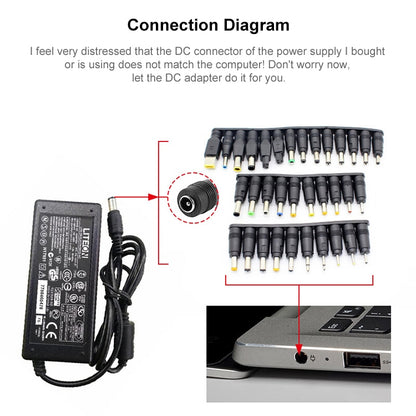5.5x2.1mm Female to Multiple Male Interfaces 8 in 1 Power Adapters Set for HP / Sony / Acer / ASUS / DELL Laptop Notebook - Universal Power Adapter by buy2fix | Online Shopping UK | buy2fix