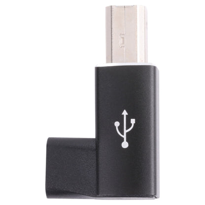 USB-C / Type C Female to USB 2.0 B MIDI Male Adapter for Electronic Instrument / Printer / Scanner / Piano (Black) by buy2fix