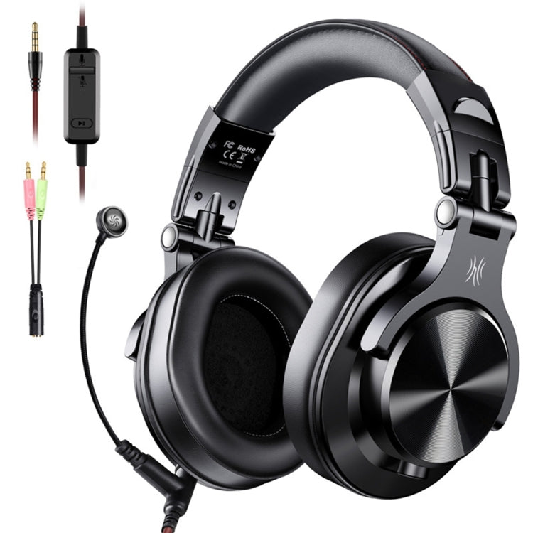 OneOdio A71M Head-mounted Noise Reduction Wired Headphone with Microphone(Black) by buy2fix