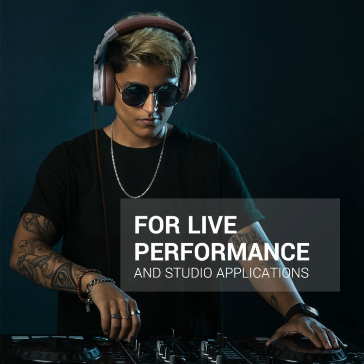 OneOdio A71 Head-mounted Noise Reduction Wired Headphone with Microphone(Brown) - Multimedia Headset by buy2fix | Online Shopping UK | buy2fix