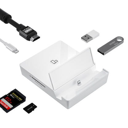 THT-020-1 Multi-functional HD Display Screen Converter with Charging Base - Wireless Display Dongle by buy2fix | Online Shopping UK | buy2fix