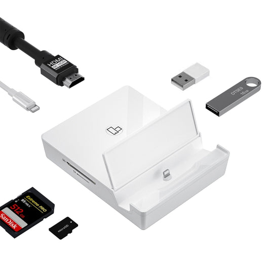 THT-020-1 Multi-functional HD Display Screen Converter with Charging Base - Wireless Display Dongle by buy2fix | Online Shopping UK | buy2fix