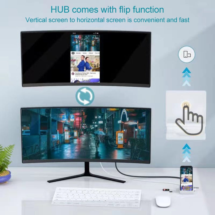 THT-020-1 Multi-functional HD Display Screen Converter with Charging Base - Wireless Display Dongle by buy2fix | Online Shopping UK | buy2fix