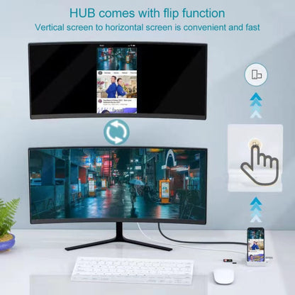 THT-020-1 Multi-functional HD Display Screen Converter with Charging Base - Wireless Display Dongle by buy2fix | Online Shopping UK | buy2fix