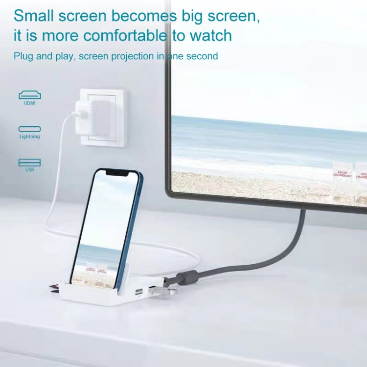 THT-020-1 Multi-functional HD Display Screen Converter with Charging Base - Wireless Display Dongle by buy2fix | Online Shopping UK | buy2fix