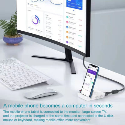 THT-020-1 Multi-functional HD Display Screen Converter with Charging Base - Wireless Display Dongle by buy2fix | Online Shopping UK | buy2fix