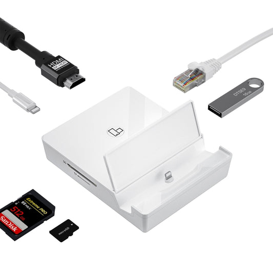 THT-020-1 Multi-functional HD Display Screen Converter with Network Card Function & Charging Base - Wireless Display Dongle by buy2fix | Online Shopping UK | buy2fix