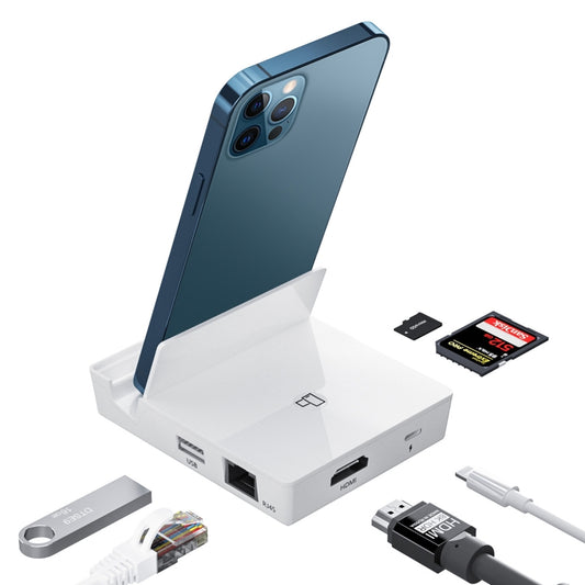 THT-020-1 Multi-functional HD Display Screen Converter with Network Card Function & Charging Base - Wireless Display Dongle by buy2fix | Online Shopping UK | buy2fix