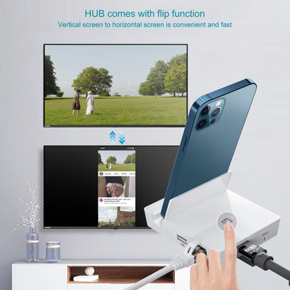 THT-020-1 Multi-functional HD Display Screen Converter with Network Card Function & Charging Base - Wireless Display Dongle by buy2fix | Online Shopping UK | buy2fix