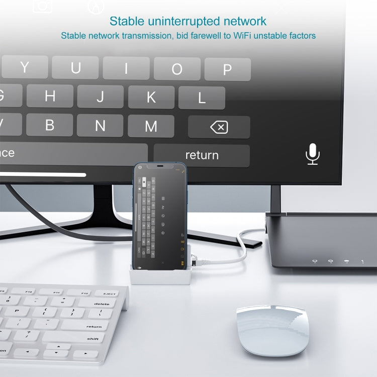 THT-020-1 Multi-functional HD Display Screen Converter with Network Card Function & Charging Base - Wireless Display Dongle by buy2fix | Online Shopping UK | buy2fix