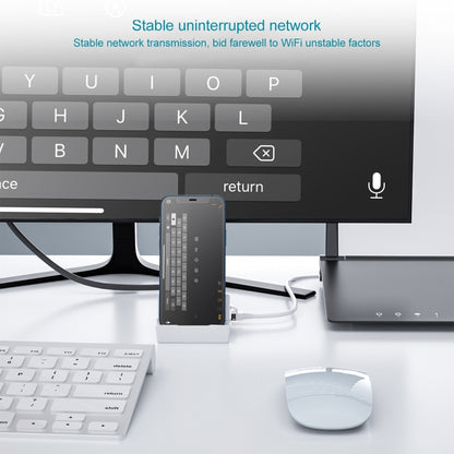 THT-020-1 Multi-functional HD Display Screen Converter with Network Card Function & Charging Base - Wireless Display Dongle by buy2fix | Online Shopping UK | buy2fix