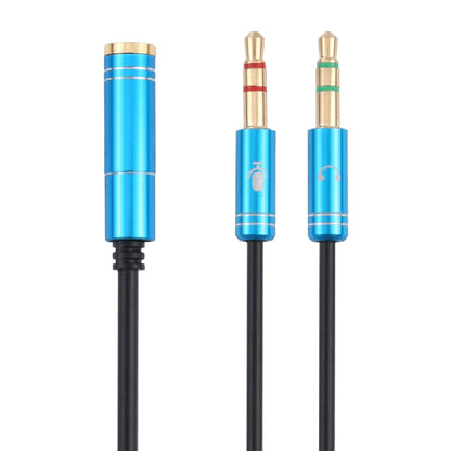 3.5mm Female to 2 x 3.5mm Male Adapter Cable(Blue) by buy2fix