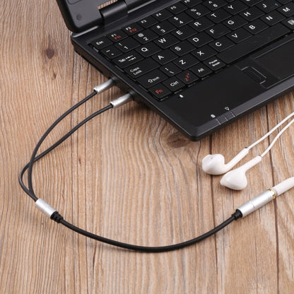 3.5mm Female to 2 x 3.5mm Male Adapter Cable(Silver) by buy2fix