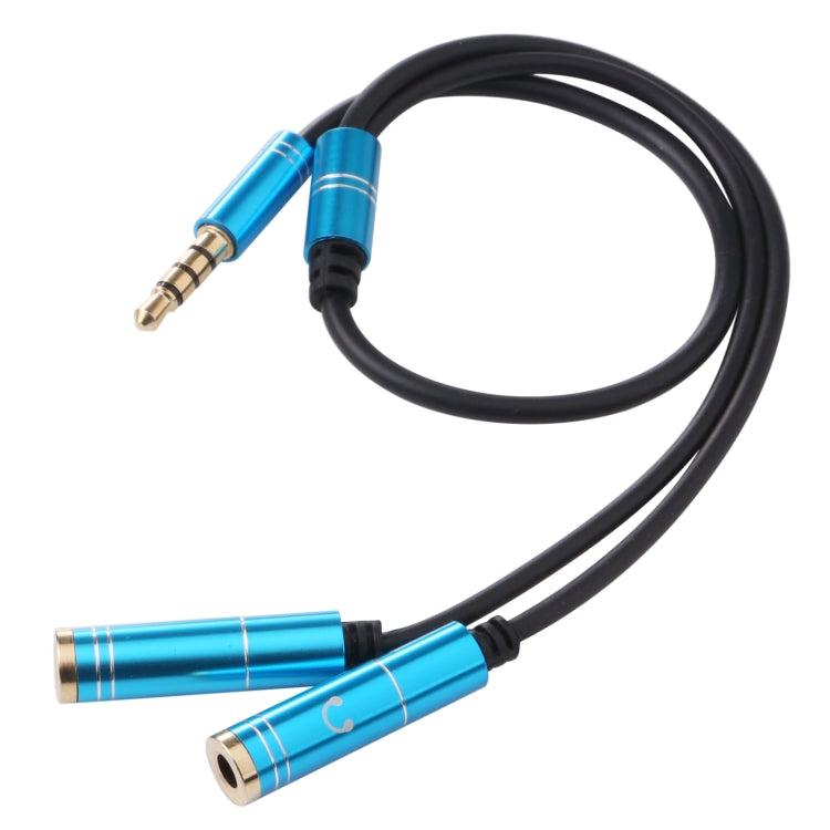2 x 3.5mm Female to 3.5mm Male Adapter Cable(Blue) by buy2fix