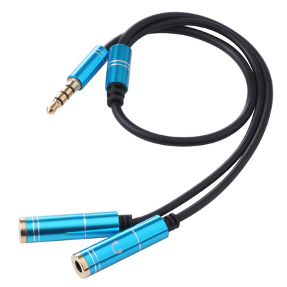 2 x 3.5mm Female to 3.5mm Male Adapter Cable(Blue) by buy2fix