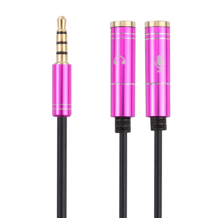 2 x 3.5mm Female to 3.5mm Male Adapter Cable(Rose Red) by buy2fix