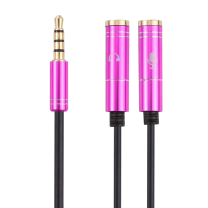 2 x 3.5mm Female to 3.5mm Male Adapter Cable(Rose Red) by buy2fix
