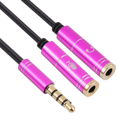 2 x 3.5mm Female to 3.5mm Male Adapter Cable(Rose Red) by buy2fix