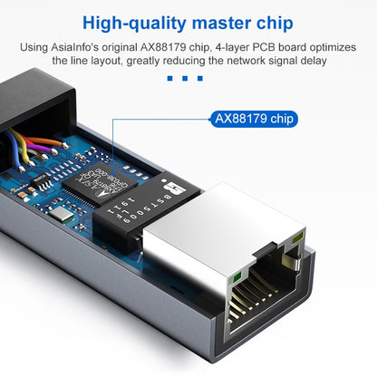 USB 3.0 AM to RJ45 Gigabit Adapter Cable, Length: 20cm by buy2fix