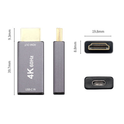 USB 3.1 Type-C / USB-C Female to HDMI Male Adapter by buy2fix