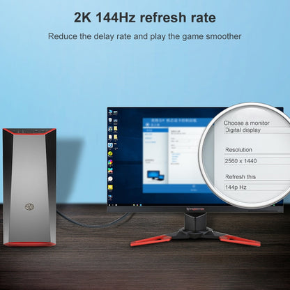 OD6.5mm DP Male to Male DisplayPort Cable, Length: 2m by buy2fix