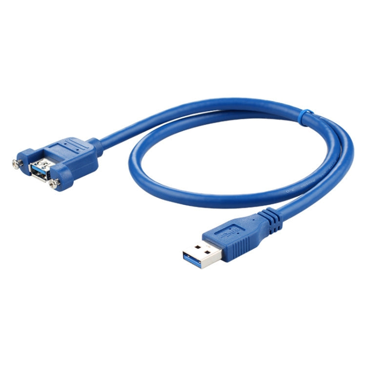 USB 3.0 Male to Female Extension Cable with Screw Nut, Cable Length: 60cm by buy2fix
