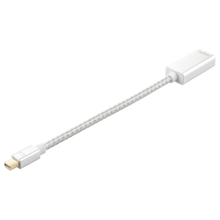 Mini DP to 1080P HD HDMI PP Yarn Woven Net Adapter Cable (Silver) by buy2fix