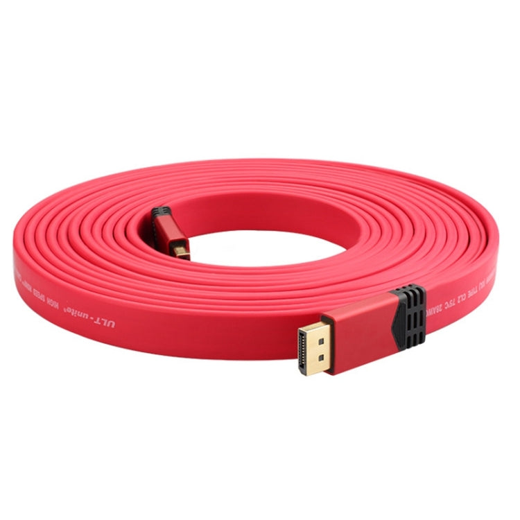 4K 60Hz DisplayPort 1.2 Male to DisplayPort 1.2 Male Aluminum Shell Flat Adapter Cable, Cable Length: 2m (Red) by buy2fix