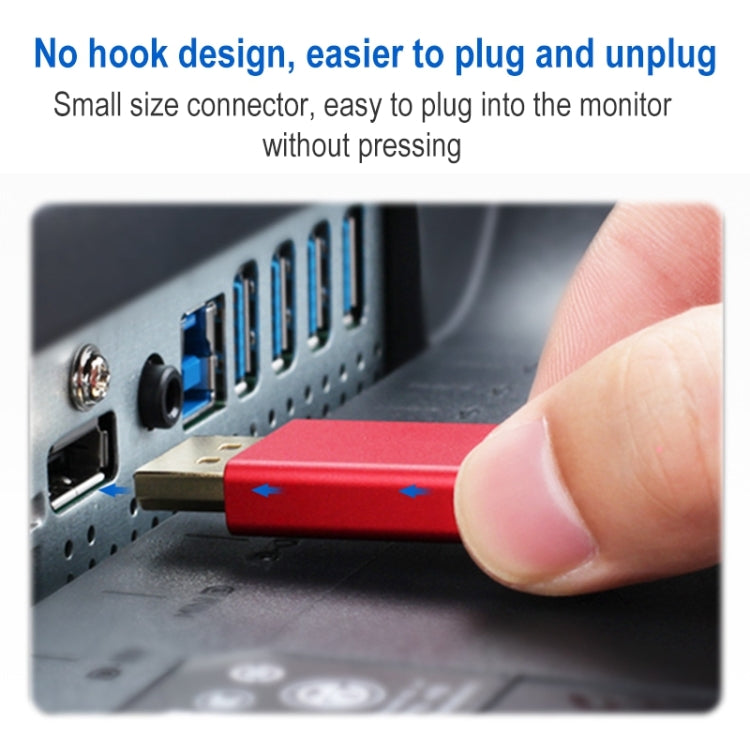 4K 60Hz DisplayPort 1.2 Male to DisplayPort 1.2 Male Aluminum Shell Flat Adapter Cable, Cable Length: 2m (Red) by buy2fix