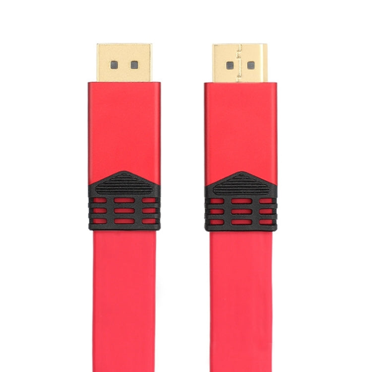 4K 60Hz DisplayPort 1.2 Male to DisplayPort 1.2 Male Aluminum Shell Flat Adapter Cable, Cable Length: 3m (Red) by buy2fix