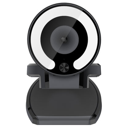 Landshine 90 Degree Wide-angle 2K USB Autofocus Computer Live Beauty HD Camera with Ring Light by buy2fix