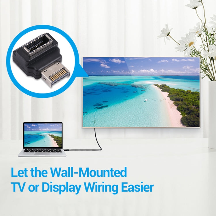 Type-E Female to Male 90 Degrees Elbow Computer Host Adapter by buy2fix