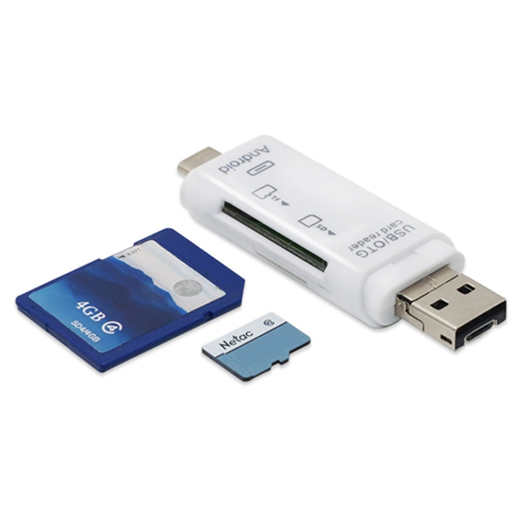 D-178 5 In 1 Type-C / USB-C Multi-function Card Reader (White) by buy2fix