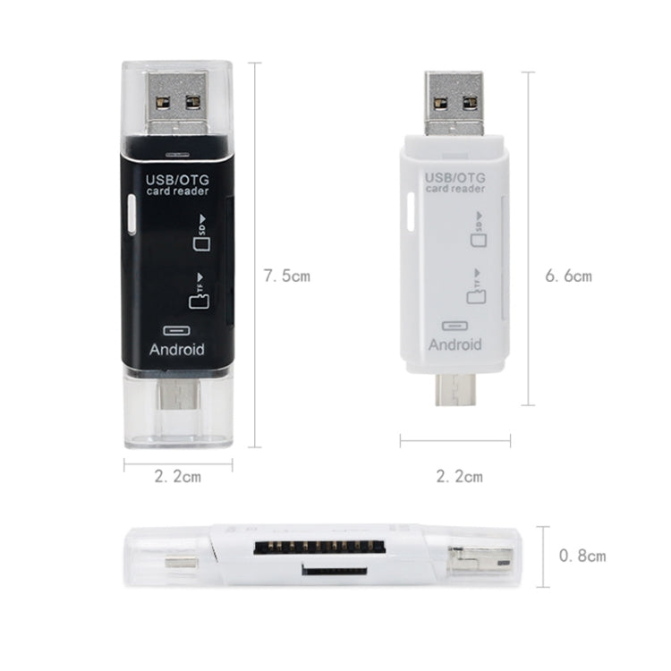 D-178 5 In 1 Type-C / USB-C Multi-function Card Reader (White) by buy2fix