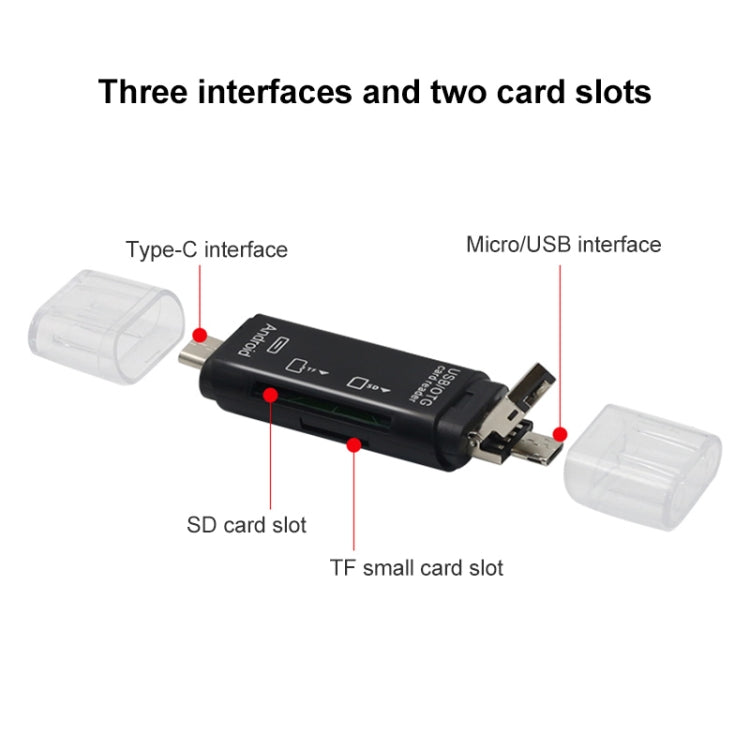D-178 5 In 1 Type-C / USB-C Multi-function Card Reader (White) by buy2fix