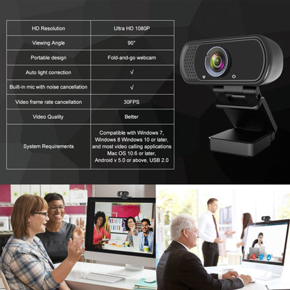 W5 HD 1080P USB Fixed Focus Camera With Mic by buy2fix